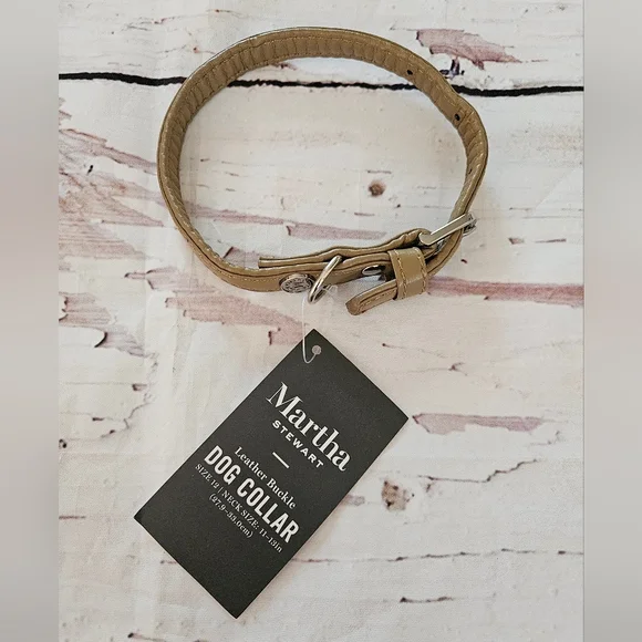 New Martha Stewart Faux Leather Dog Collar - Picture 1 of 7